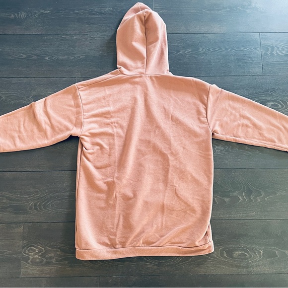 NASTY GAL Dusty Rose Oversized Sweatshirt Hoodie - Picture 6 of 11